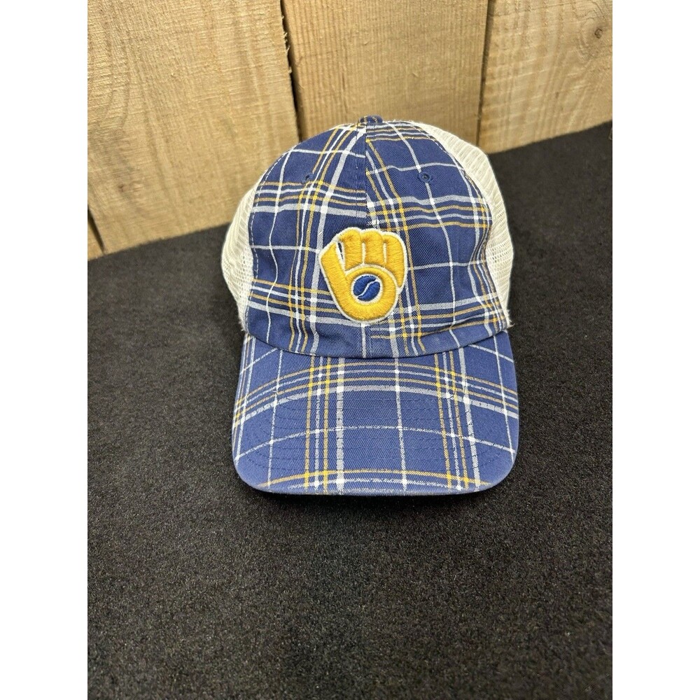 Milwaukee Brewers Plaid Hat/Cap  47 Brand Snap Back Genuine Merch